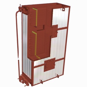 Экономайзер БВЭС-II-2 (БВЭС-2-2) Экономайзер водяной стальной БВЭС-II-2 (БВЭС-2-2) предназначен для подогрева питательной воды теплом уходящих газов паровых котлов производительностью от 1 до 10 т/ч и используется в котельных, работающих на природном газе и твёрдом топливе.